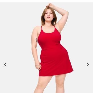 L Red OV exercise dress